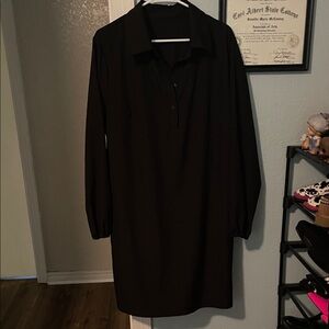 Elegant Black Long Sleeve Dress